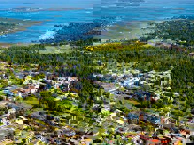 Aerial photo of the University of Victoria Campus
